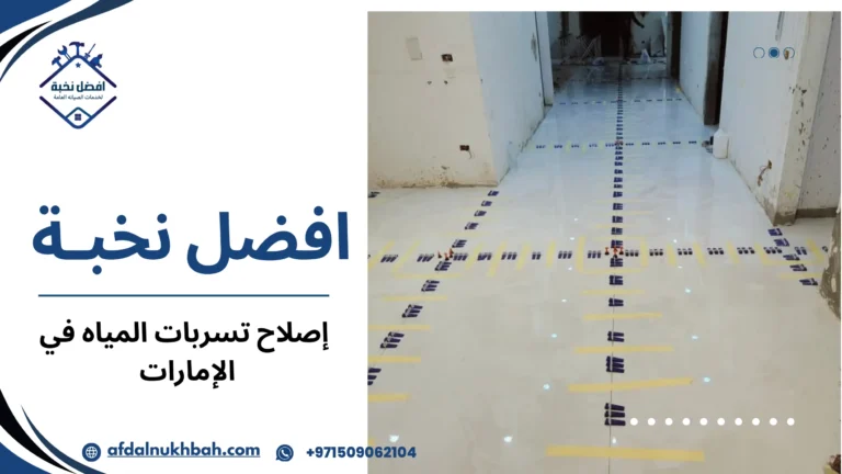إصلاح تسربات المياه في الإمارات